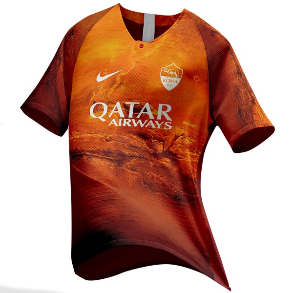 Ea Sport Trikot As Roma 2018-19 Orange Fussballtrikots Günstig